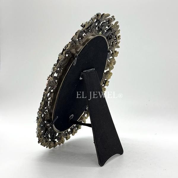 オランダ】ヴィンテージフラワーオーバルフォトフレーム ｜インテリア