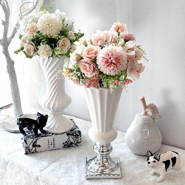 定価4900円フラワーベースと紫陽花 - 置物、オブジェ 定価4900円フラワーベースと紫陽花 - 置物、オブジェ