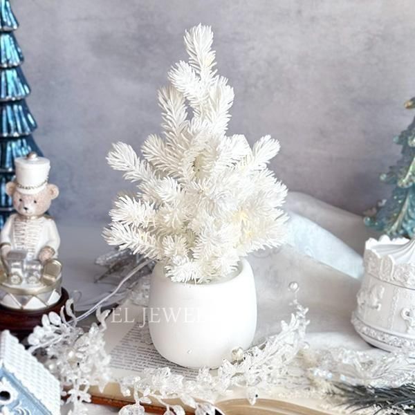 ��¨Ǽ�ġ��ۥ��ꥹ�ޥ���LED�ۥ磻�ȥơ��֥�ĥ꡼�ʦ�18��H30cm��