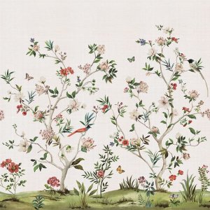 㳤ʢDaisy Bennett Mural CollectionChinoiserie Magnolia Mural - Silver (259cm274cm)