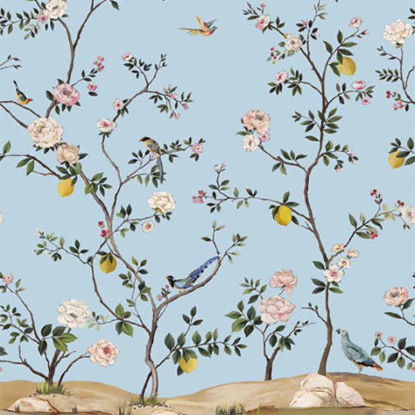 㳤ʢDaisy Bennett Mural CollectionBlossom Mural - Sky Blue (204cm305cm) 