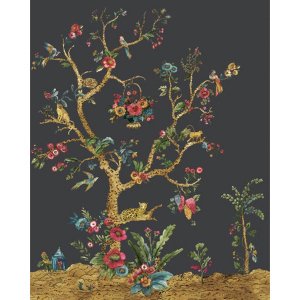 㳤ʢDaisy Bennett Mural CollectionTanzania Tree of Life Mural - Charcoal (204cm305cm)