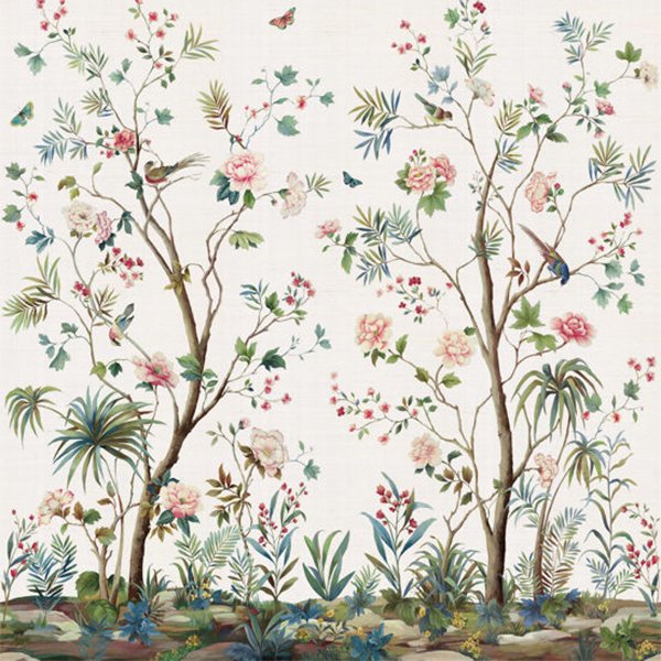 㳤ʢDaisy Bennett Mural CollectionCharleston Garden Mural - Silver (258cm274cm) 