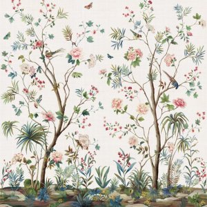 㳤ʢDaisy Bennett Mural CollectionCharleston Garden Mural - Silver (258cm274cm)