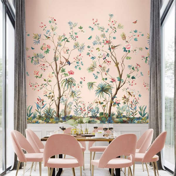 㳤ʢDaisy Bennett Mural CollectionCharleston Gardens Mural - Blush (274cm305cm) 