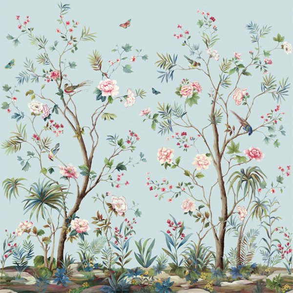 㳤ʢDaisy Bennett Mural CollectionCharleston Gardens Mural - Sky Blue (274cm305cm) 