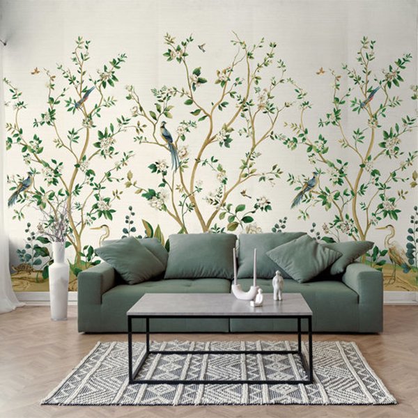 㳤ʢDaisy Bennett Mural CollectionHeron Botanical Mural - Silver (258cm274cm) 