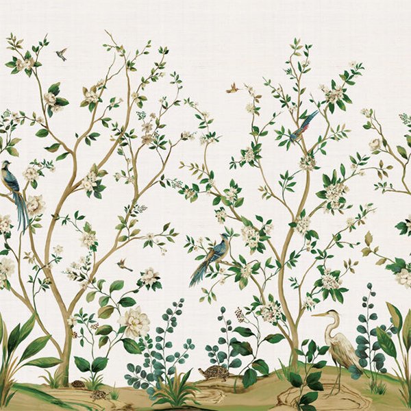 㳤ʢDaisy Bennett Mural CollectionHeron Botanical Mural - Silver (258cm274cm) 