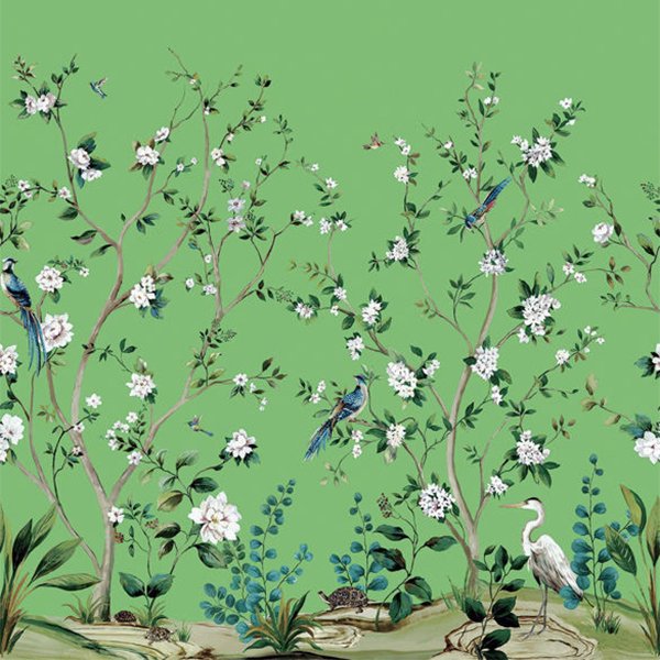 㳤ʢDaisy Bennett Mural CollectionHeron Botanical Mural - Emerald Green (274cm305cm) 