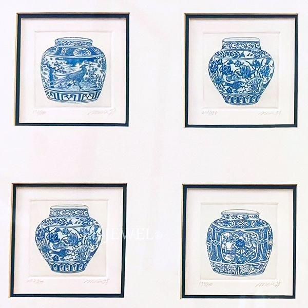 ルイス・エルシミアス、ニューヨークの屋根、希少画集画、新品額装付 ルイス・エルシミアス、ニューヨークの屋根、希少画集画、新品額装付