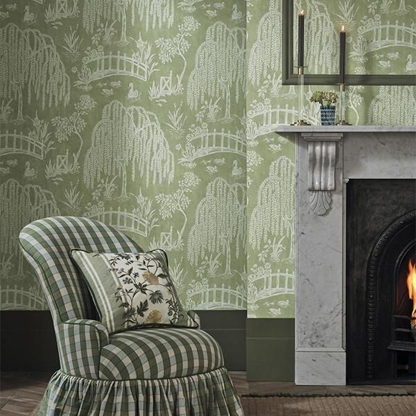 �ڳ�������ʡ�͢���ɻ� ��HONFLEUR WALLPAPERS�� -Les Saules- Nina Campbell�ʥ����ꥹ�ˡ�52cm�ҡ�9m����