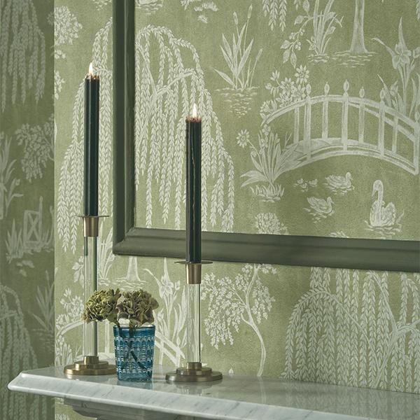 �ڳ�������ʡ�͢���ɻ� ��HONFLEUR WALLPAPERS�� -Les Saules- Nina Campbell�ʥ����ꥹ�ˡ�52cm�ҡ�9m����