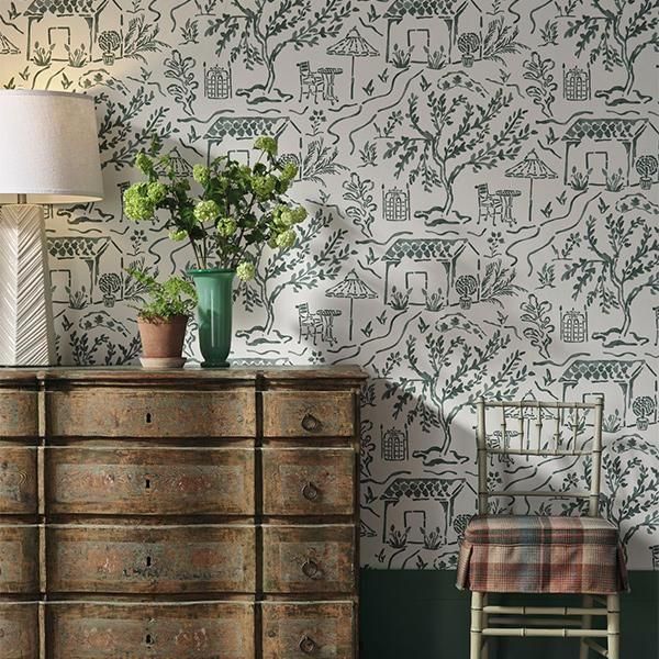 �ڳ�������ʡ�͢���ɻ� ��HONFLEUR WALLPAPERS�� -La Quintinie- Nina Campbell�ʥ����ꥹ�ˡ�52cm�ҡ�9m����