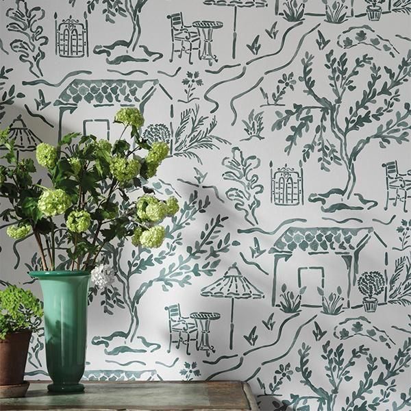 �ڳ�������ʡ�͢���ɻ� ��HONFLEUR WALLPAPERS�� -La Quintinie- Nina Campbell�ʥ����ꥹ�ˡ�52cm�ҡ�9m����