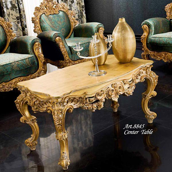 センターテーブル SILIK イタリア ロココ 姫系 白家具 シリック EOLO 