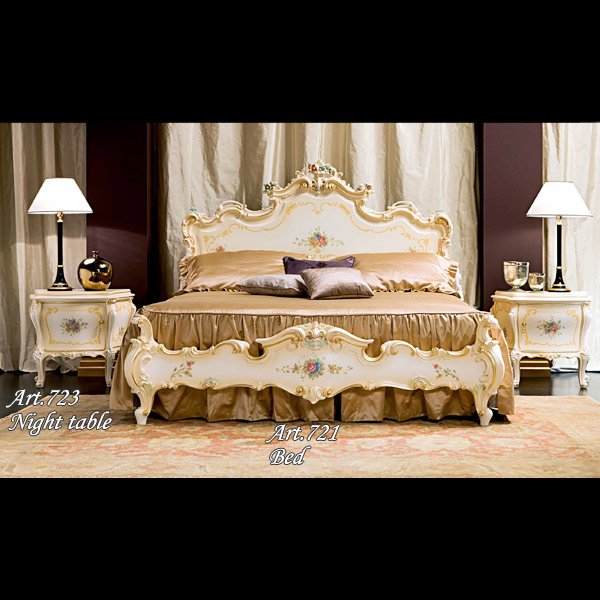 イタリア高級輸入家具【SILIK－シリック】ELENA シリーズ ベッドのみ 