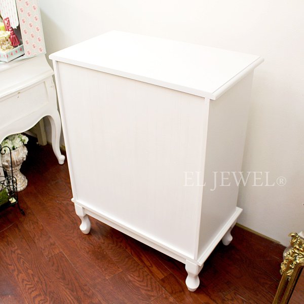 セール！】【Feminine Wood Furniture】フェミニンな白家具♪5段