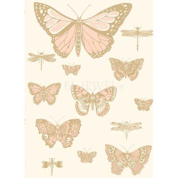 海外取り寄せ品 輸入壁紙 イギリス Cole Son Butterflies Dragonflies オフホワイト ピンク 52cm巾 10m巻 オシャレな輸入インテリア雑貨 輸入家具専門店el Jewelインテリア 海外取り寄せ品 輸入壁紙 イギリス Cole Son Butterflies Dragonflies オフホワイト ピンク 52cm巾 10m巻 オシャレな輸入インテリア雑貨 輸入家具専門店el Jewelインテリア