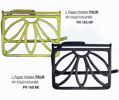 【即納可！】ペーパーホルダー PALM アンティークゴールド（W150×D105×H80mm） - オシャレな輸入インテリア雑貨・輸入家具専門店EL  JEWELインテリア