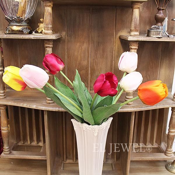 即納可 Artificial Flower チューリップ ピンク系 5本セット 花径6 花丈7 L48cm オシャレな輸入インテリア雑貨 輸入家具専門店el Jewelインテリア