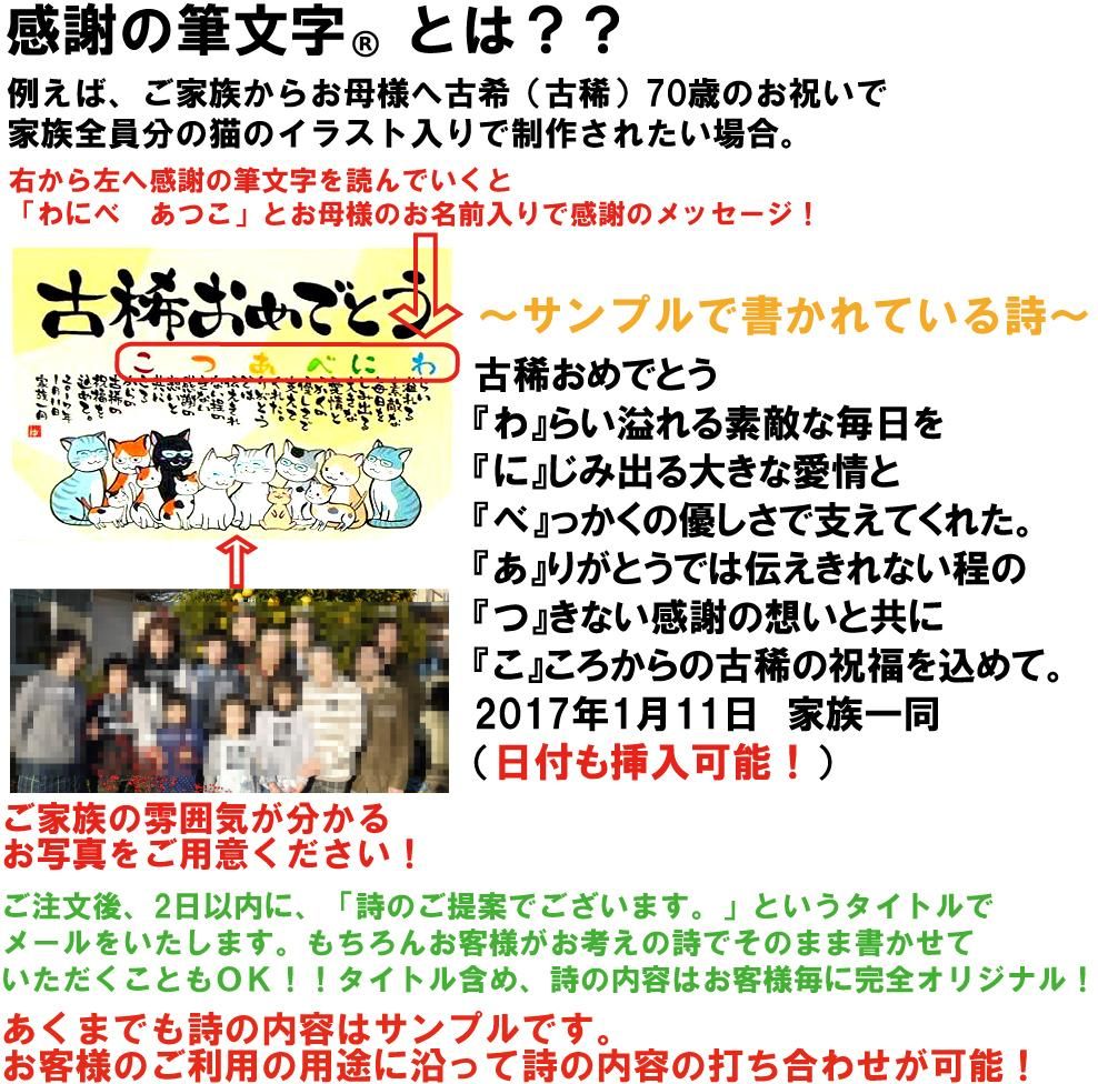 超 一生モノ 70歳の古希のお祝いに母へ贈るプレゼント 米寿祝いや喜寿祝い 傘寿祝い百寿祝い卒寿祝い贈り物にも 感謝の筆文字 公式ショップ 一生モノ 感動モノ 贈るなら本モノを