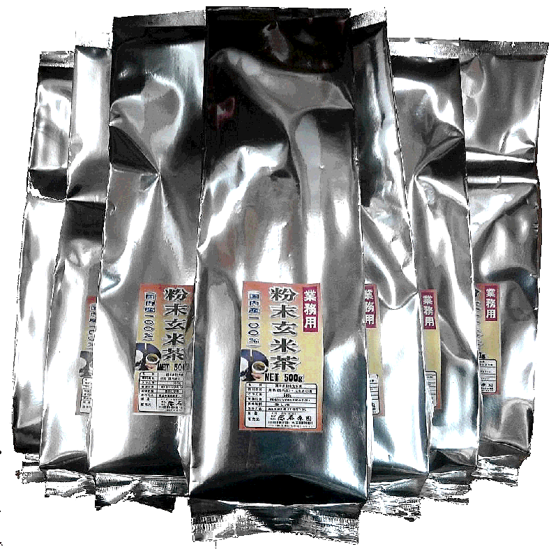 業務用 粉末玄米茶　(粉砕玄米茶500g×5本) 国内産茶葉100%