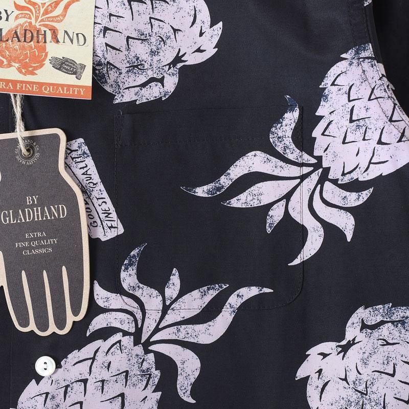 BY GLAD HAND バイ グラッド ハンド シャツ PINEAPPLE HAND L/S