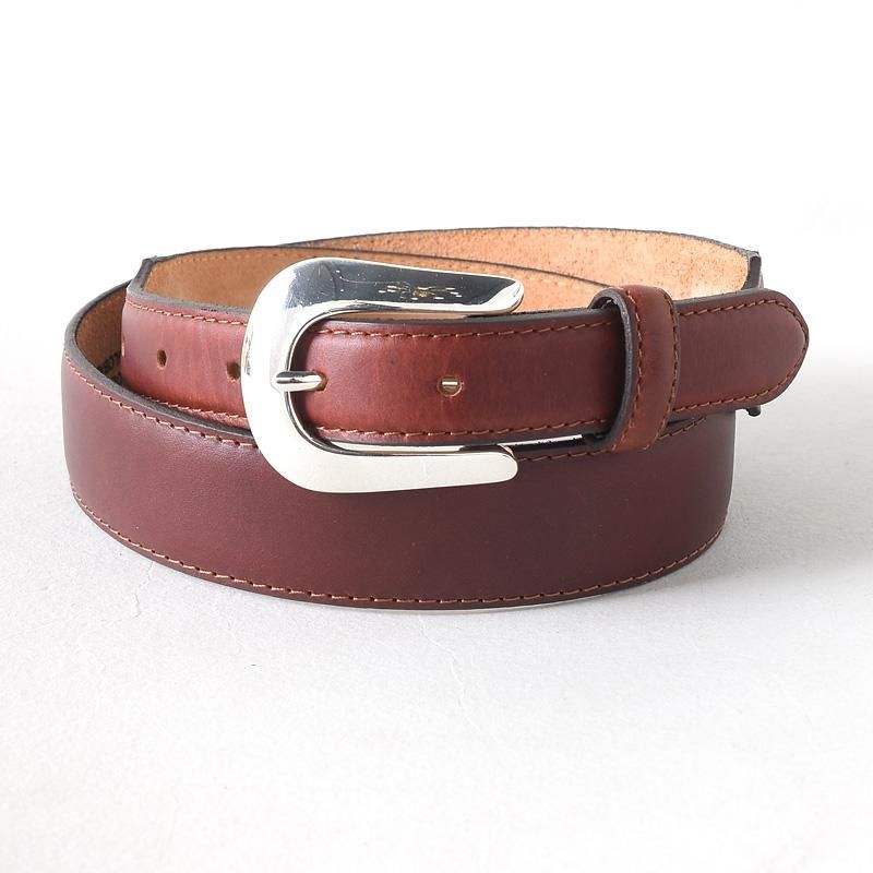 【きれいめファッション51選】上品さと清潔感をキープし Justin Made in USA Western Leather Belt - BRN ジャスティン 小物