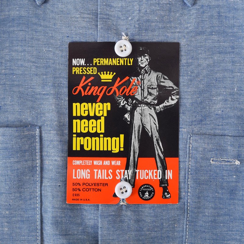 King Kole Chambray Shirts Navy Made in USA 
