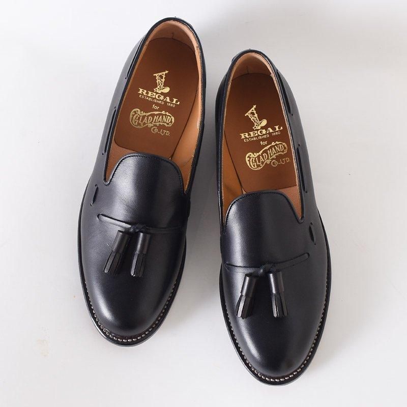 REGAL×GLAD HAND リーガル グラッドハンド TASSELED SLIP-ON BLK