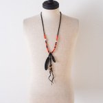 Rooster King & Co 롼 Leather Feather Beads Necklace - RDBL2  쥶եͥå쥹