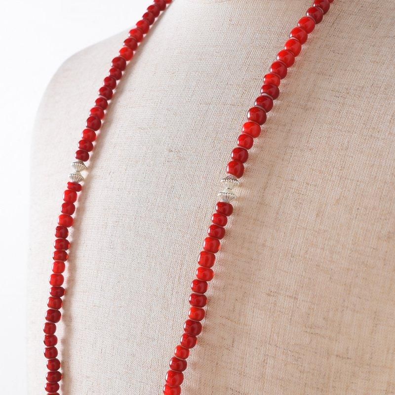 Special light ホワイトハーツ　ビーズネックレス　白✖︎赤 New White Hearts Beads ホワイトハーツ(ホワイトハート) 特大