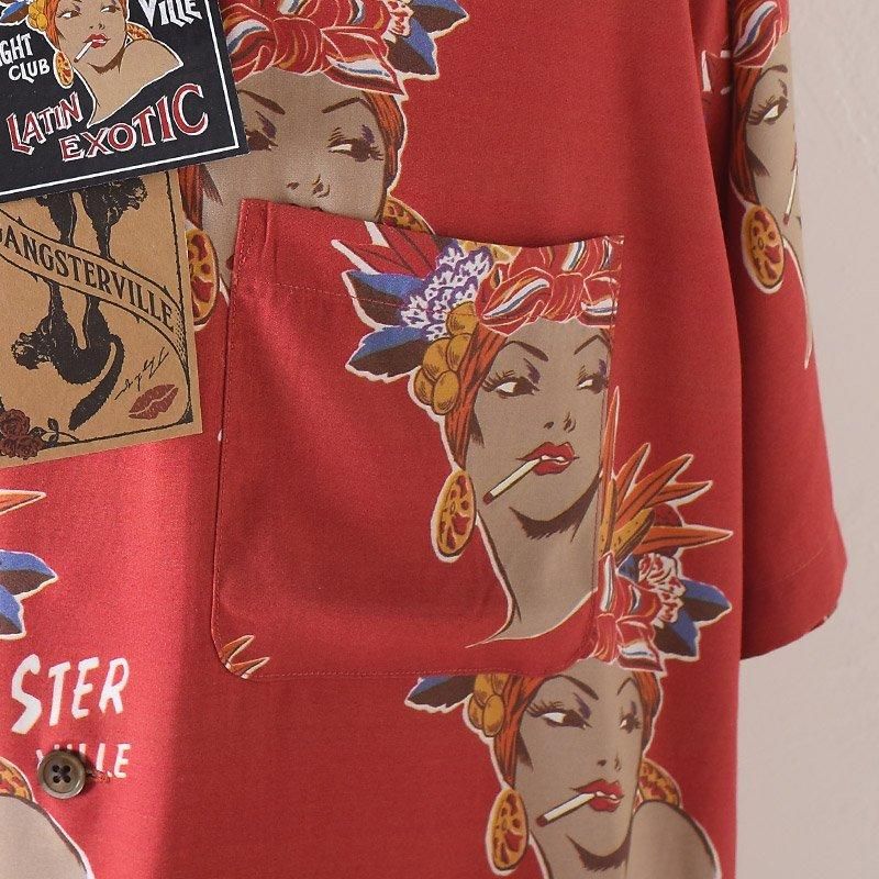 トップス GANGSTERVILLE/CARMEN - S/S SHIRTS GANGSTERVILLE | CARMEN - S/S SHIRTS RED - GENBA ONLINE STORE