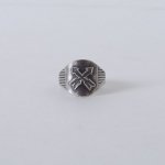 MS ring २  Cigar Band Ring - Crossed Arrows