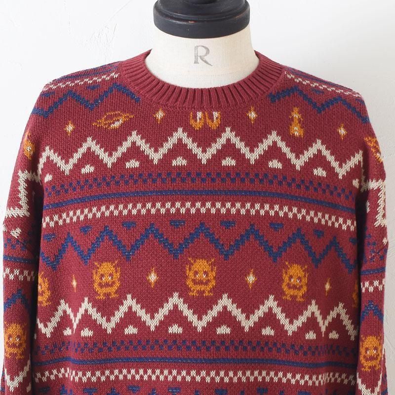 WEIRDO ウィングパターン ニットセーター WEIRDO ウィングパターン ニットセーター