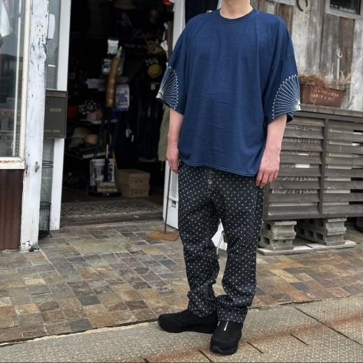 kapital IDG天竺 HUGE-T（風呂敷刺繍） kapital IDG天竺 HUGE-T(風呂敷刺繍) color indigo size 3