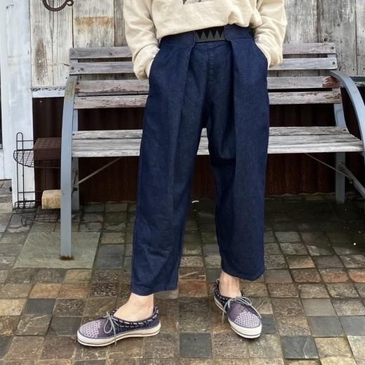 KAPITAL] 12ozブロークンデニムイージービーチGOパンツ - TAKE