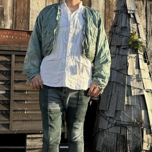 KAPITAL]ナイロンキルティング ムラ染め ライニングクロップド