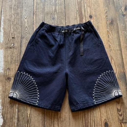 KAPITAL]10ozIDG×IDGデニム イージーショートパンツ（風呂敷刺繍