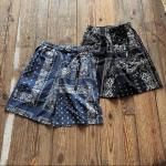 コーマバーバリー ラットブランドバンダナパッチワーク柄 イージーショートパンツ コーマバーバリー ラットブランドバンダナパッチワーク柄
