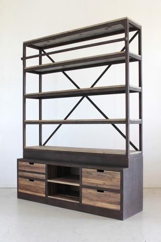 ラダーシェルフ　6段　飾り棚　棚　シェルフ　ハシゴ棚 ラダーシェルフ はしご付 LADDER SHELF W160 H2100