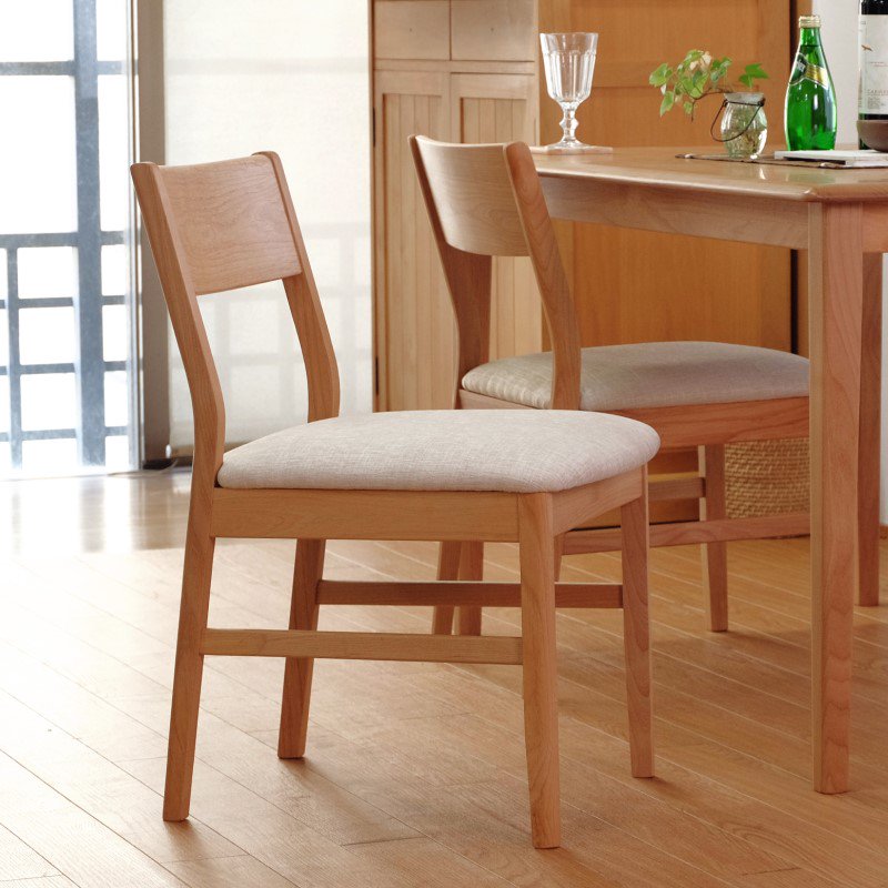 エリス ダイニングチェアー(ベージュ）2脚セット / ERIS-2 DINING CHAIR（beige) ２SET