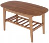 期間限定特価 アカシア材 棚付きセンターテーブル（2サイズ90/105）