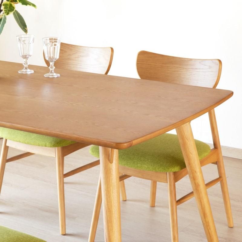 クローン ダイニングテーブル 140 オーク材突板 (ライトブラウン)