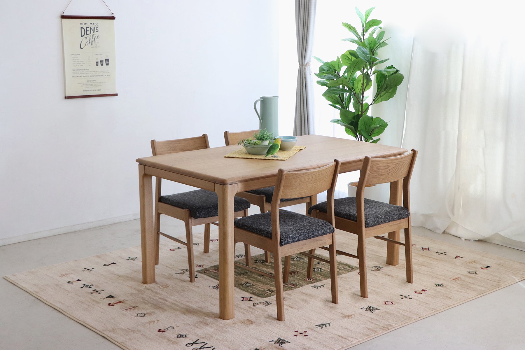 シーナ オーク無垢材 140ダイニングテーブル SeeNa 140 Dinning Table