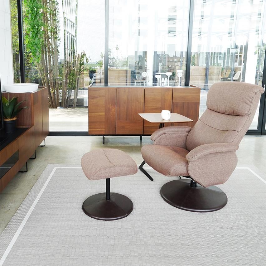 新品　ハイソサイティ GART NEW シミル　チェア　GY オットマン付き ガルト シミル リクライニングパーソナルチェア オットマン付き