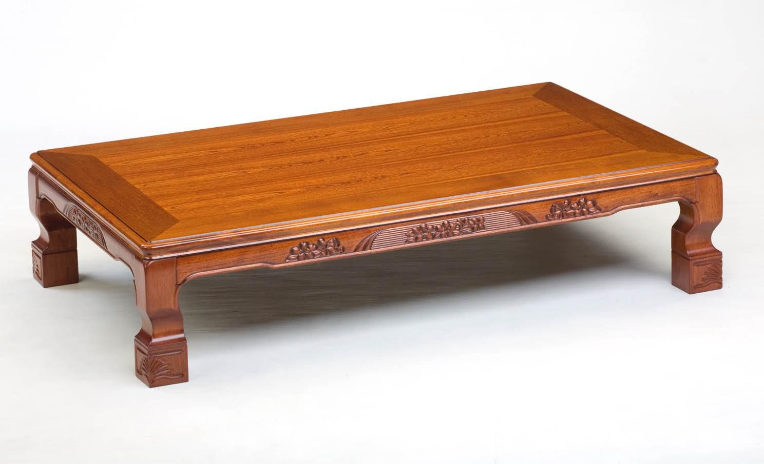 葵・セン突板/マホガニー 座卓 （カラー2色 ケヤキ調/シタン調・3