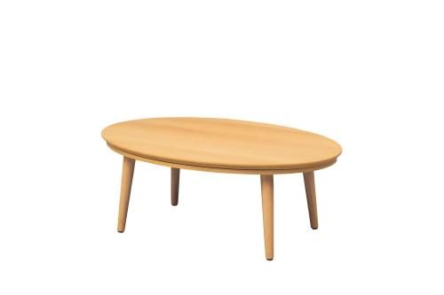 KG KT SNGコタツテーブル105㎝楕円形ホワイト