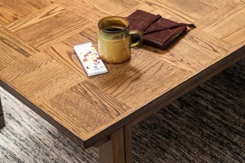 ブロック調天板のヴィンテージ風コタツ＜チェスター＞ 2サイズ120/135