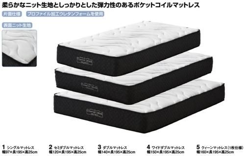 sure linea 熱マットレス シングルベッド マットレスセット ドリームベッド Seta サータ